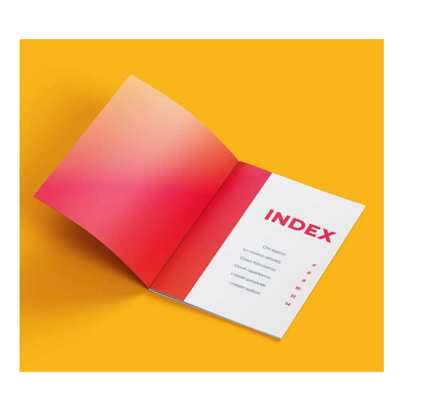 Indice della brochure AST con elenco sezioni
