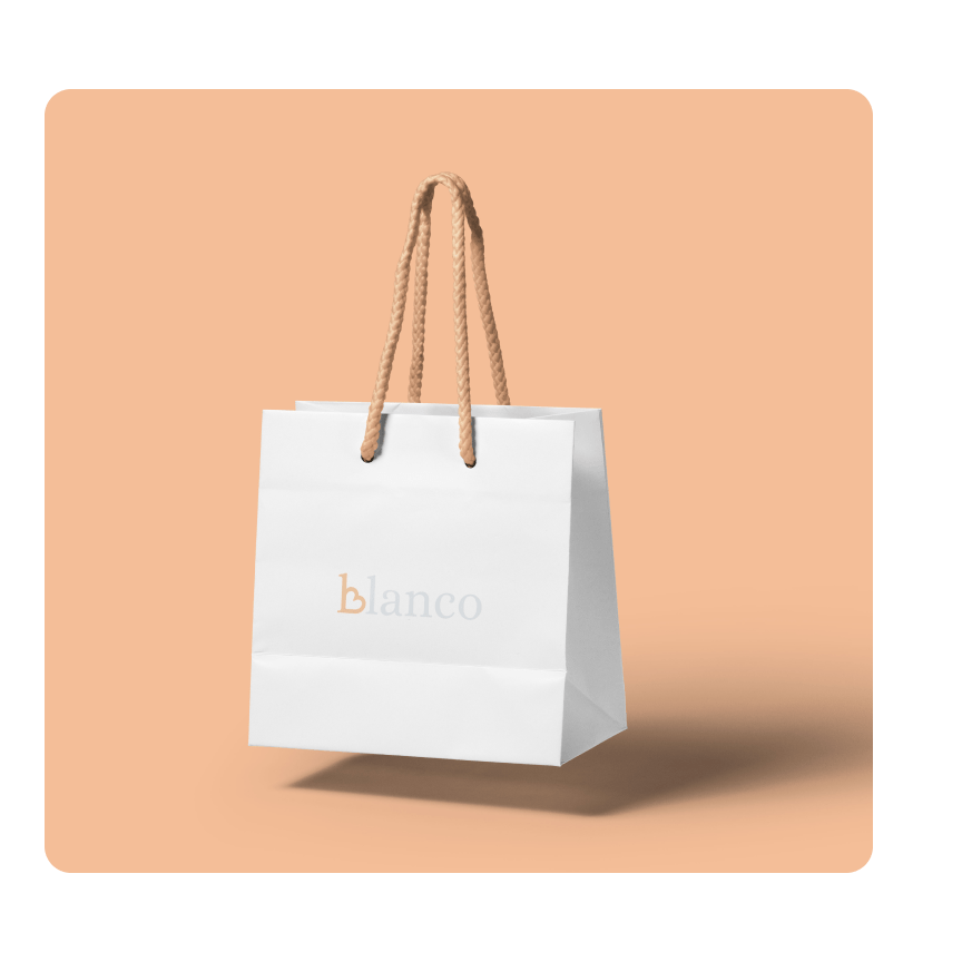 Shopper Blanco bianca con manici in corda