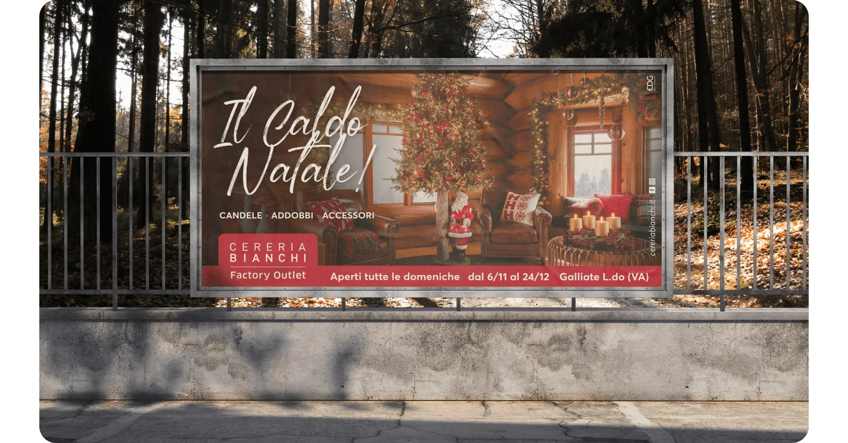 Visual di campagna per Cereria Bianchi: campagna natalizia e materiali grafici per storico brand della cera