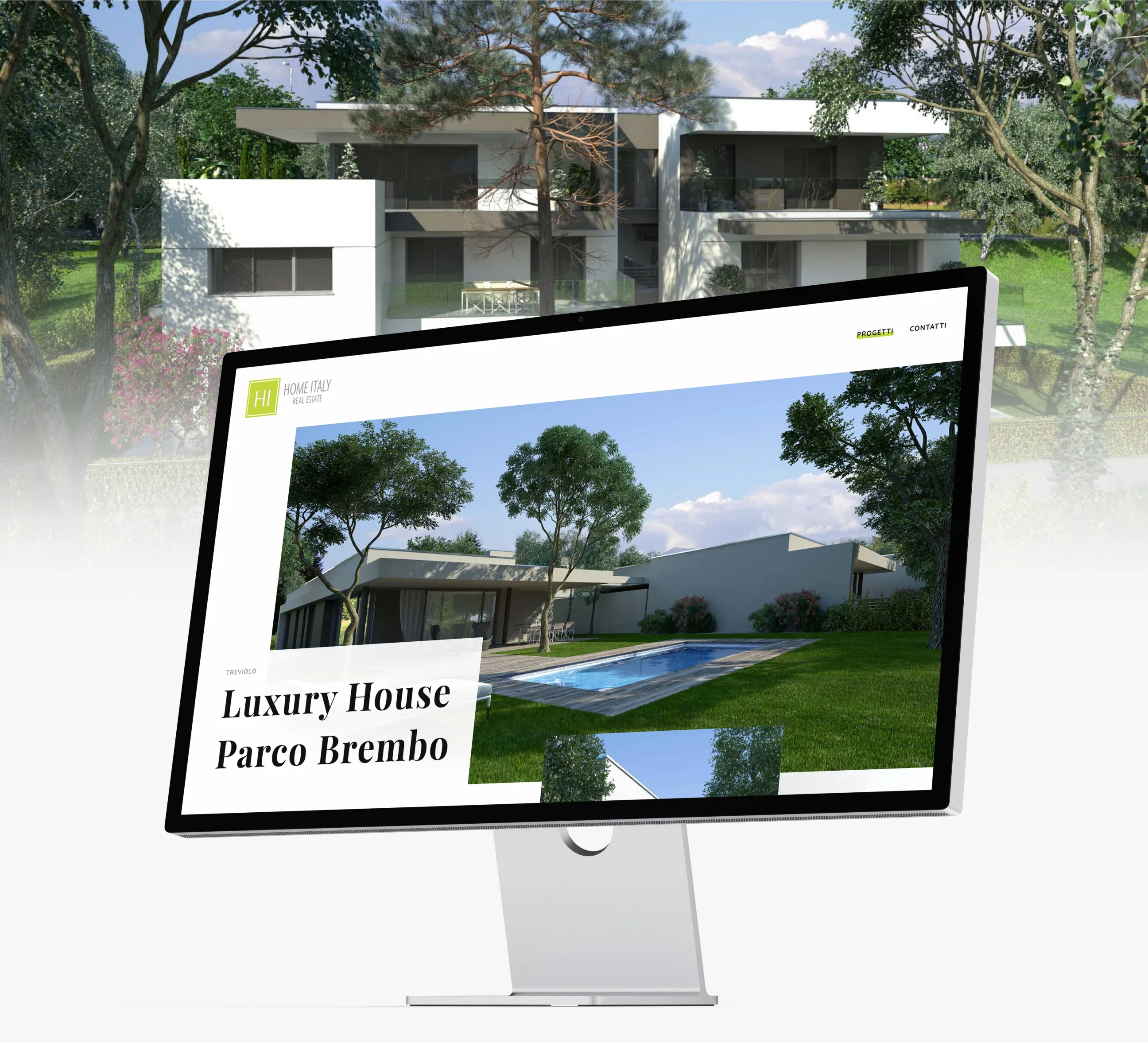Pagina contenuti per Home Italy: sito elegante per real estate di pregio