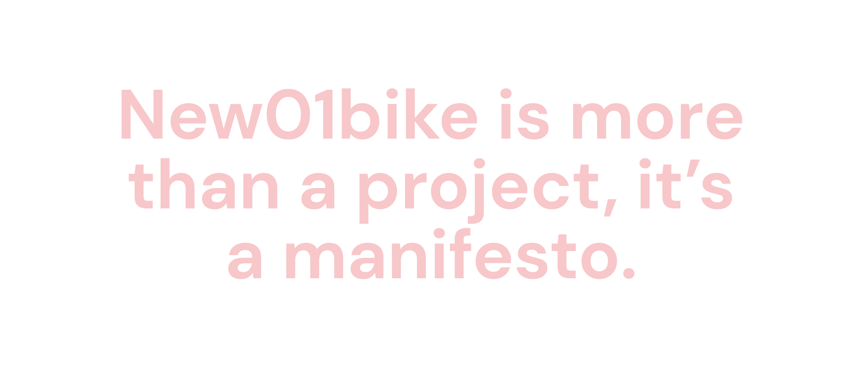 Sezione interna del sito per New01bike: UX/UI e sviluppo web per bici 3D innovativa