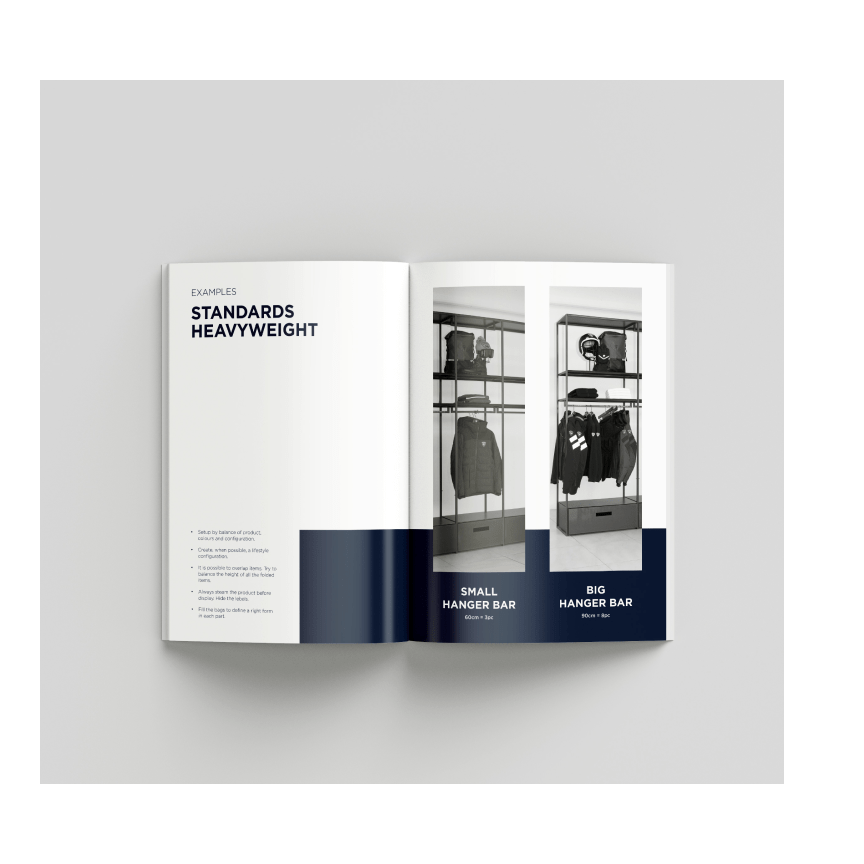 Dettaglio dello spread del lookbook Rossignol con layout editoriale