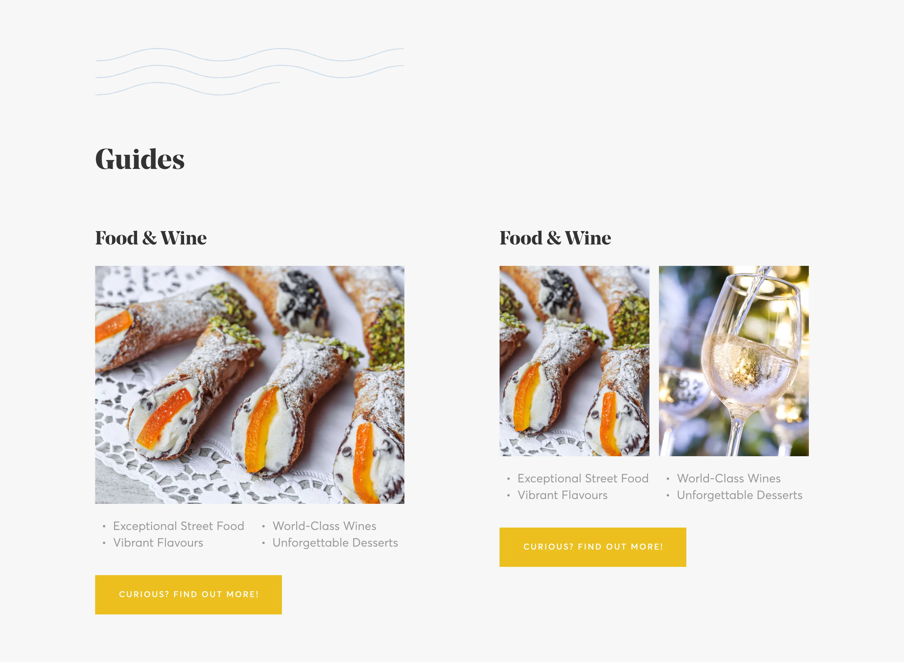 Newsletter Villatravellers con sezione Guides dedicata a Food & Wine